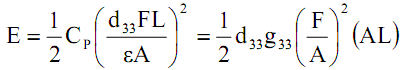 Piezoelectric equation 5